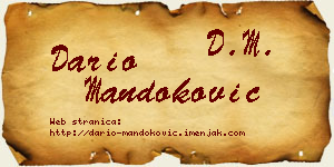 Dario Mandoković vizit kartica
